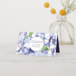 Aangepaste Paarse Floral Anemone Wedding Plaatskaartje
