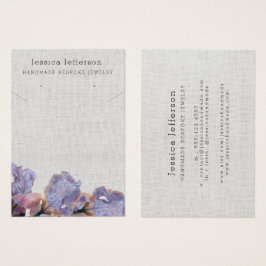 Aangepaste Paarse Floral Earring Jewelry Display C Visitekaartje