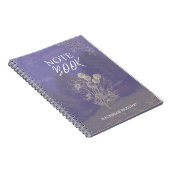 Aangepaste Paarse Floral Notitieboek (Rechterzijde)