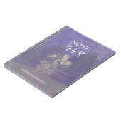 Aangepaste Paarse Floral Notitieboek (Linkerzijde)