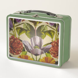  aangepaste Paarse Flower Metal Lunch Box