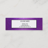 Aangepaste Paarse foto Afstuderen Naam Kaart invoe Contactkaartje (Achterkant)