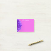 Aangepaste Paarse frambozenbloemen Post-it® Notes (Op bureau)