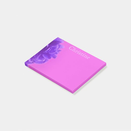 Aangepaste Paarse frambozenbloemen Post-it® Notes (Schuin)