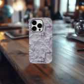 Aangepaste Paarse Geborduurde Bloemen & Inspireren Case-Mate iPhone Case