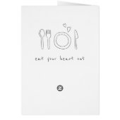 Aangepaste paarse geruite restaurantmenukaart (Achterkant)
