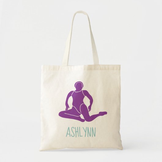 Aangepaste Paarse gesynchroniseerde zwemmers Tote Bag (Voorkant)