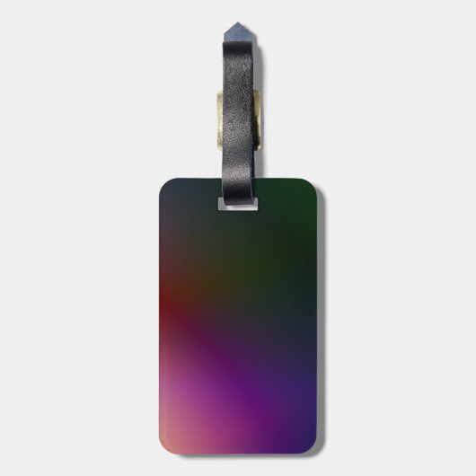 Aangepaste Paarse Glitter Gold Monogram Letter N Bagagelabel (Achterkant verticaal)