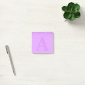 Aangepaste Paarse Glitter Monogram Post-it® notes (Kantoor)