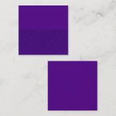 Aangepaste Paarse Glitter Onderkant Vierkant Visit Vierkante Visitekaartje (Voorkant / Achterkant)