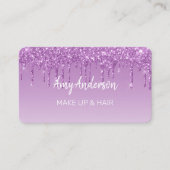 Aangepaste Paarse glitter voor uitstrijken Visitekaartje (Voorkant)