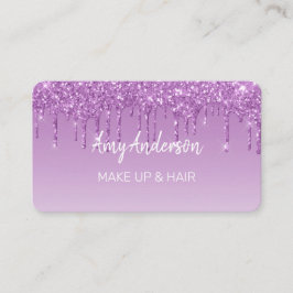 Aangepaste Paarse glitter voor uitstrijken Visitekaartje