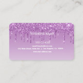Aangepaste Paarse glitter voor uitstrijken Visitekaartje (Achterkant)