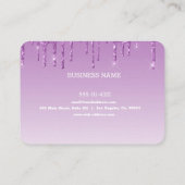 Aangepaste Paarse glitter voor uitstrijken Visitekaartje (Achterkant)