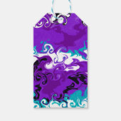 Aangepaste Paarse golven van de Vluchtige Kunst va Cadeaulabel (Voorkant)