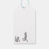 Aangepaste Paarse golven van de Vluchtige Kunst va Cadeaulabel (Achterkant)