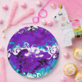 Aangepaste Paarse golven van de Vluchtige Kunst va Papieren Bordje (Feest)