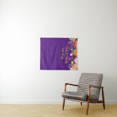 Aangepaste Paarse gouden bruiloft receptie foto bo Wandkleed (In Situ (horizontaal))