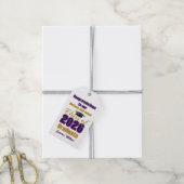 Aangepaste paarse gouden eindexamenfeest klas 2026 cadeaulabel (Met Touw)