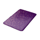 Aangepaste Paarse Gouden Glitter Confetti Geperson Badmat (Gekanteld)