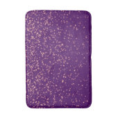 Aangepaste Paarse Gouden Glitter Confetti Geperson Badmat (Voorkant Verticaal)