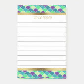 Aangepaste Paarse groene gouden Zeemeerminnen, 4x6 Post-it® Notes (Voorkant)