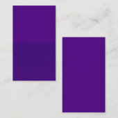 Aangepaste Paarse Half Glitter Visitekaartje (Voorkant / Achterkant)