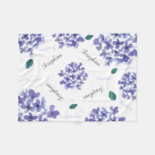 Aangepaste Paarse hydrangea waterverf Baby Fleece Deken (Voorkant (Horizontaal))
