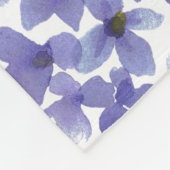 Aangepaste Paarse hydrangea waterverf Baby Fleece Deken (Hoek)