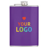 Aangepaste Paarse kolven met zakelijke Logo Heupfles (Voorkant)