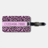 Aangepaste Paarse lade Bagagelabel (Achterkant horizontaal)