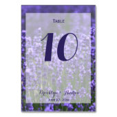 Aangepaste paarse lavendel huwelijks tafelnummers (Voorkant)