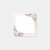 Aangepaste Paarse lavender Waterverf Floral Pos Post-it® Notes (Voorkant)
