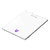 Aangepaste Paarse Love Heart-laptop Notitieblok (Linkerzijde)
