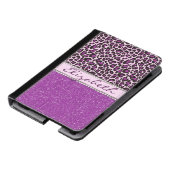 Aangepaste Paarse luipaard Afdrukglitter Kindle Case (Schuin)