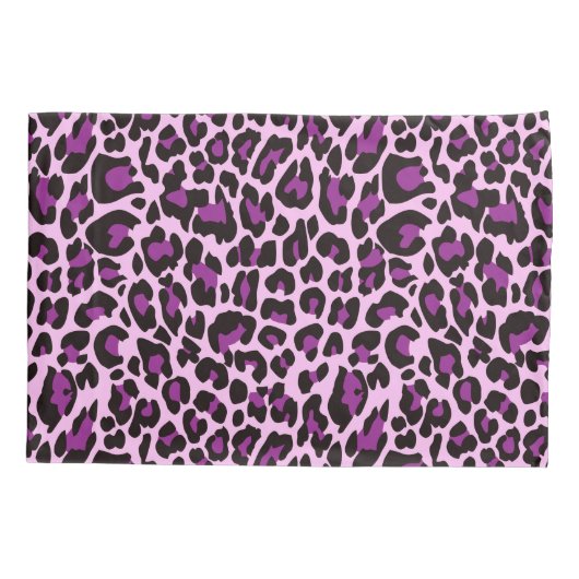 Aangepaste Paarse luipaard Afdrukglitter Kussensloop (Achterkant)
