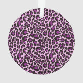 Aangepaste Paarse luipaard Afdrukglitter Ornament (achterkant)