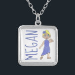 Aangepaste Paarse lyrische dansendemische overwegi Zilver Vergulden Ketting<br><div class="desc">Design heeft een originele markeerillustratie van een blond meisje lyrische (of moderne) danser in een paarse kostuum en tan t-strap lyrische schoenen. Perfect voor je favoriete lyrische danser, dansleraar of choreograaf! Deze illustratie is ook beschikbaar op andere producten. Er zijn ook veel extra design met een dansthema (acro, ballet, jazz,...</div>