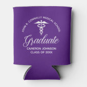 Aangepaste Paarse medische school afstudeerfeest Blikjeskoeler (Voorkant)