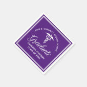 Aangepaste Paarse medische school afstudeerfeest Servet (Hoek)