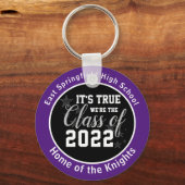 Aangepaste Paarse middelbare school in 2022 Sleutelhanger (Voorkant)