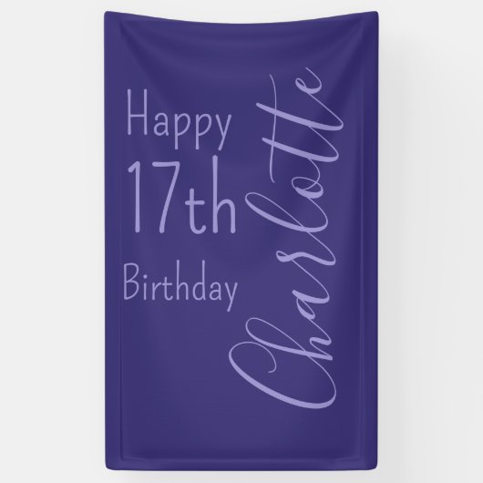 Aangepaste Paarse Modern Eenvoudig Chique Happy Bi Spandoek (Verticaal)