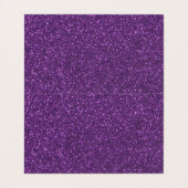 Aangepaste paarse mousserende glitter visitekaartje (Binnenkant ongevouwen)