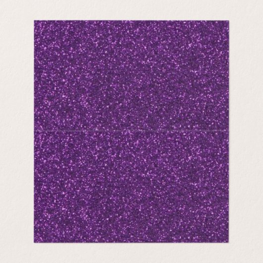 Aangepaste paarse mousserende glitter visitekaartje (Binnenkant ongevouwen)