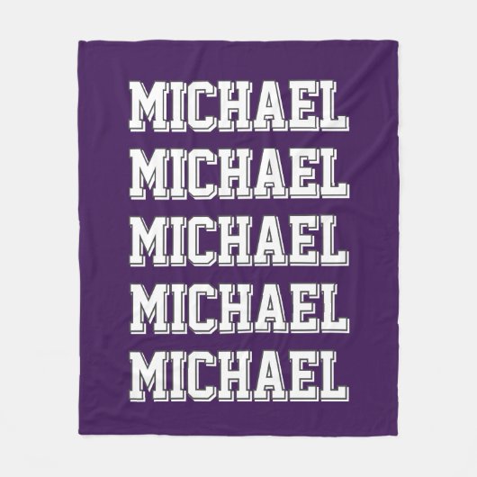 Aangepaste Paarse naam Fleece Deken (Voorkant)