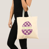Aangepaste Paarse naam van paaseieren Tote Bag (Voorkant (product))