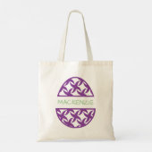 Aangepaste Paarse naam van paaseieren Tote Bag (Achterkant)