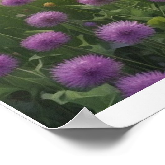 Aangepaste Paarse narcissen wand Poster (Hoek)