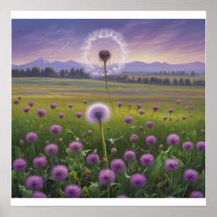 Aangepaste Paarse narcissen wand Poster