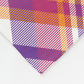 Aangepaste Paarse, Oranje en witte speldenbank Fleece Deken (Hoek)